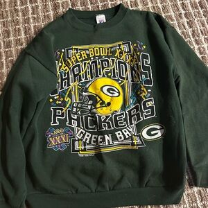 Logo 7 vintage Green Bay packer crew neck